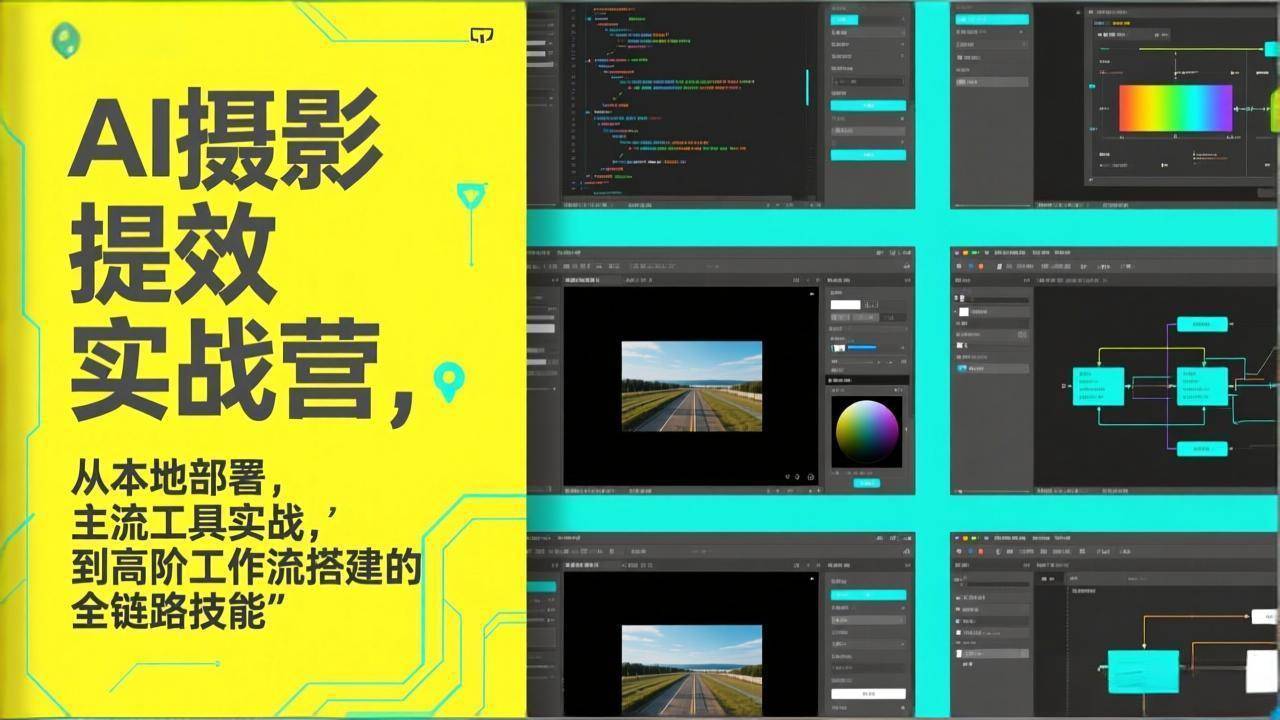 AI+摄影提效实战营，从本地部署，主流工具实战，到高阶工作流搭建的全链路技能-云推网创项目库