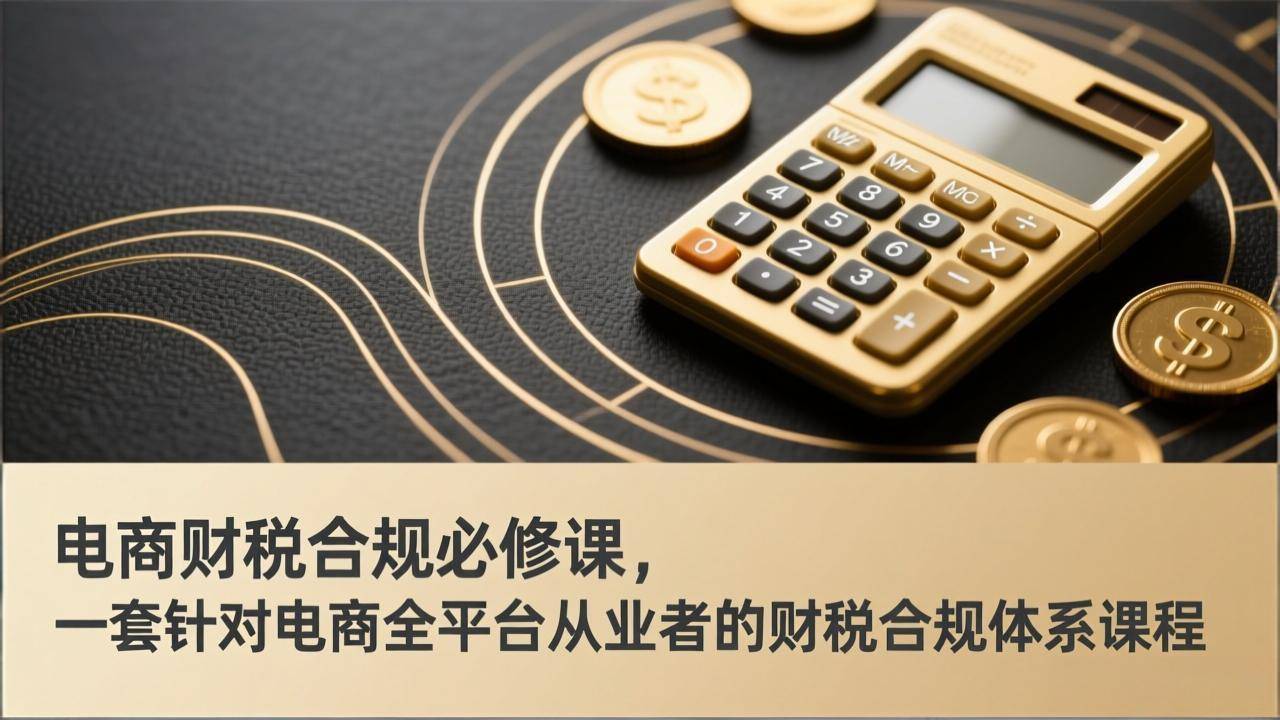 电商财税合规必修课，是一套针对电商全平台从业者的财税合规体系课程-云推网创项目库