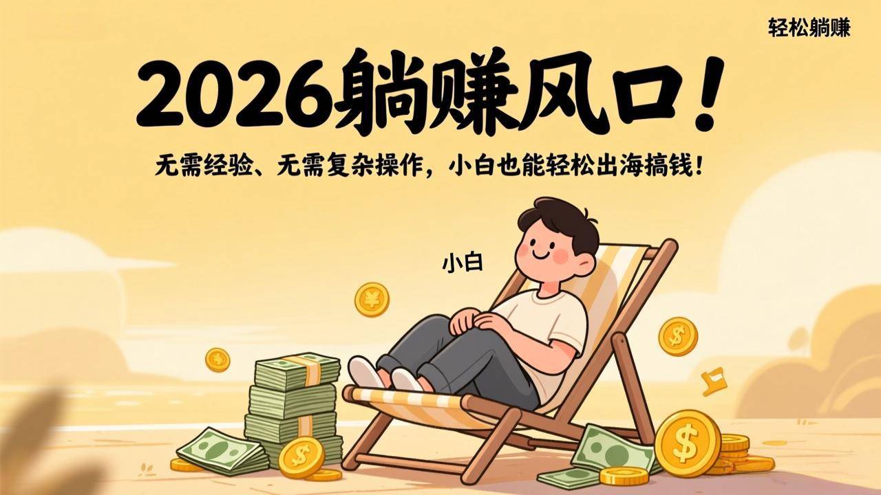 2026躺赚风口！无需经验、无需复杂操作，小白也能轻松出海搞钱！-云推网创项目库
