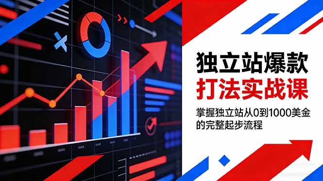 独立站爆款打法实战课，掌握独立站从0到1000美金的完整起步流程-云推网创项目库