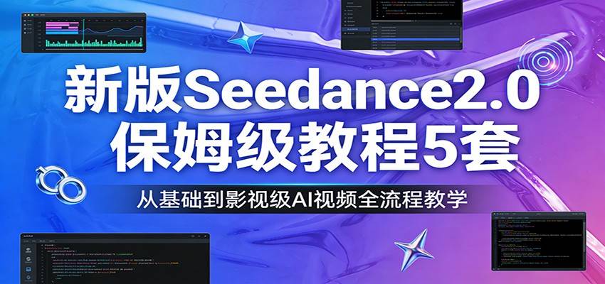 新版Seedance2.0保姆级教程5套：从基础到影视级AI视频全流程教学-云推网创项目库