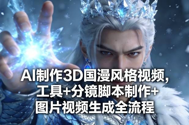 AI制作3D国漫风格视频，工具+分镜脚本制作+图片视频生成全流程-云推网创项目库