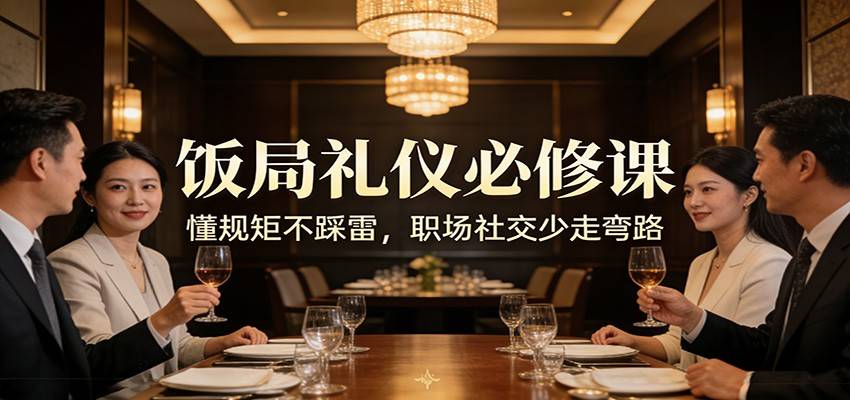 公众号收费文章:《饭局礼仪必修课:懂规矩不踩雷,职场社交少走弯路》-云推网创项目库