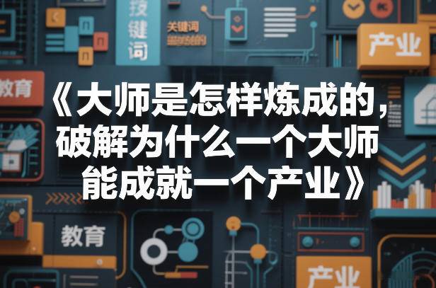 大师是怎样炼成的，破解为什么一个大师，能成就一个产业【电子书】-云推网创项目库