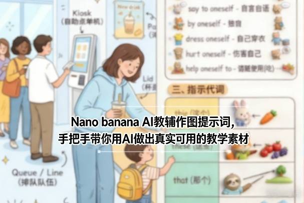 Nano banana AI教辅作图提示词，手把手带你用AI做出真实可用的教学素材-云推网创项目库