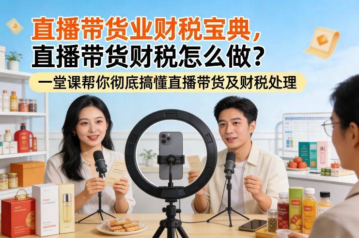 直播带货业财税宝典，直播带货财税怎么做？一堂课帮你彻底搞懂直播带货及财税处理-云推网创项目库