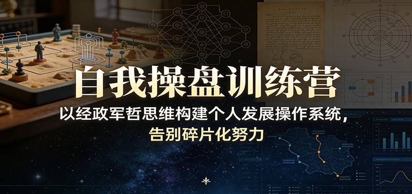 自我操盘训练营:以经政军哲思维构建个人发展操作系统,告别碎片化努力-云推网创项目库