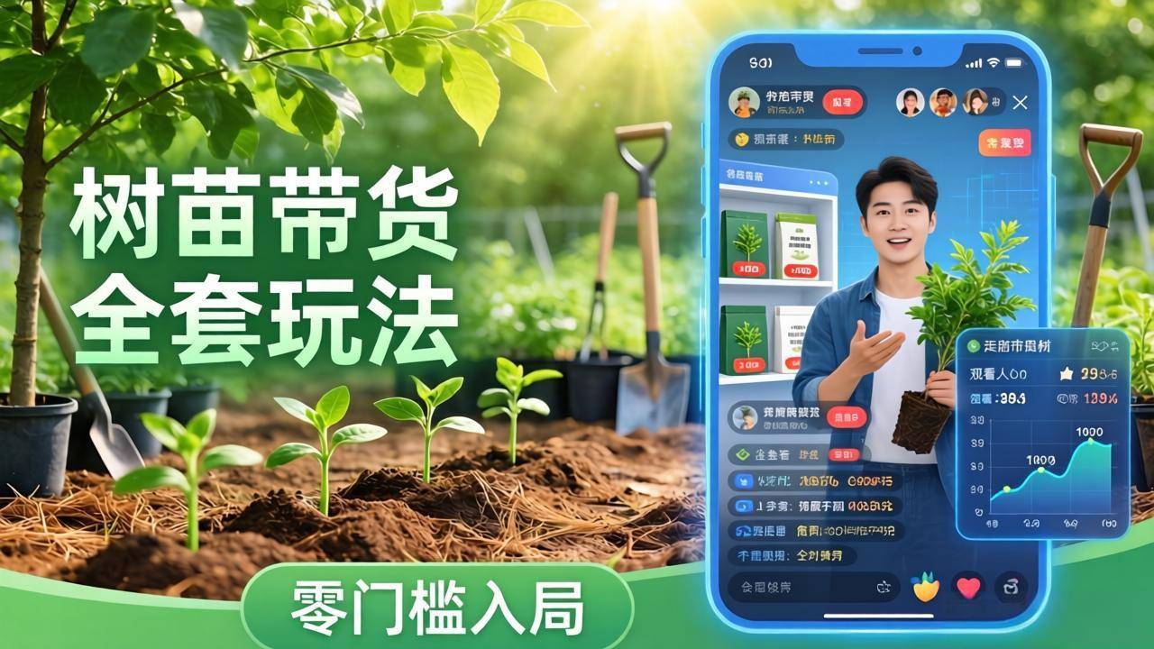 视频号AI树苗带货全套玩法：零门槛入局，掌握豆包、千问等AI工具制作树苗视频的全套流程-云推网创项目库