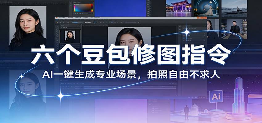 六个豆包修图指令：AI 一键生成专业场景，拍照自由不求人-云推网创项目库