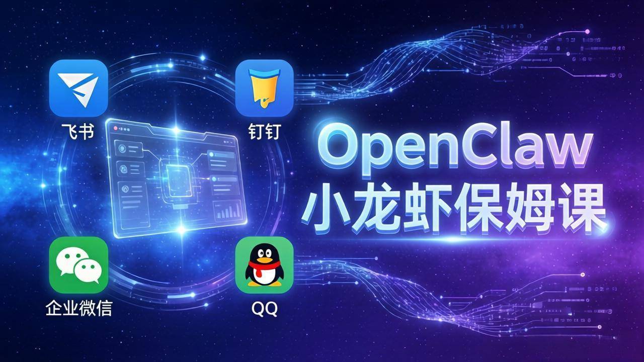 OpenClaw小龙虾保姆课： Windows/macOS/Linux/Docker全系统安装，飞书+钉钉+企业微信+QQ 全接入-云推网创项目库