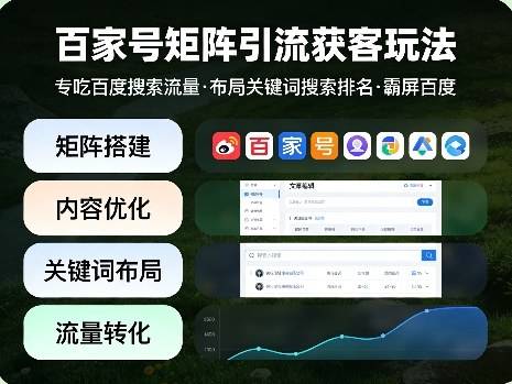 百家号矩阵引流获客玩法，专吃百度搜索流量，布局关键词搜索排名，霸屏百度-云推网创项目库