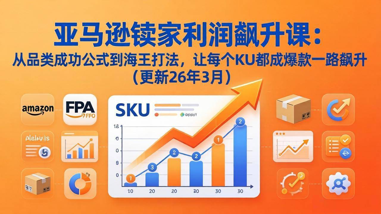 亚马逊卖家利润飙升课：从品类成功公式到海王打法，让每个SKU都成爆款一路飙升(更新26年3月-云推网创项目库