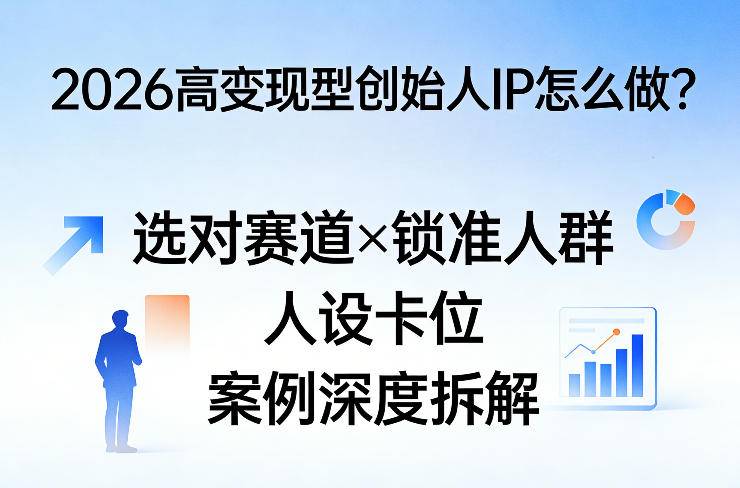 2026高变现型创始人IP怎么做？选对赛道×锁准人群×人设卡位×案例深度拆解-云推网创项目库