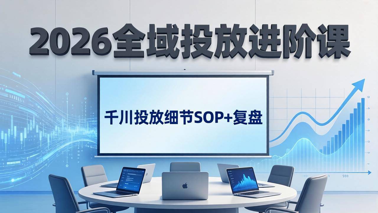 2026全域投放进阶课:杭州线下3天实战,千川投放细节SOP+复盘,撬动自然流量-云推网创项目库