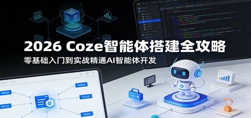 2026 Coze智能体搭建全攻略:零基础入门到实战精通AI智能体开发-云推网创项目库