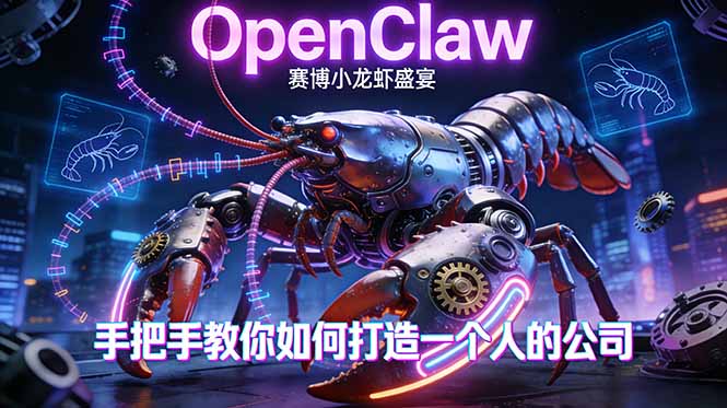 OpenClaw，小龙虾-从产品到爆款的成长之路，手把手教你如何打造一个人的公司-云推网创项目库