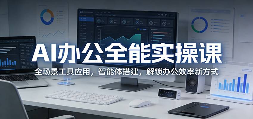 AI办公全能实操课：全场景工具应用，智能体搭建，解锁办公效率新方式-云推网创项目库