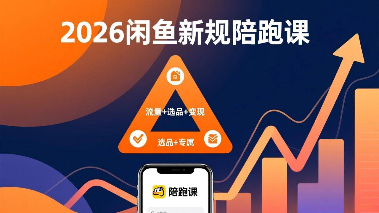2026闲鱼高阶陪跑课全新上线,带你吃透新规玩转选品流量,从零搭建稳定变现盈利体系-云推网创项目库