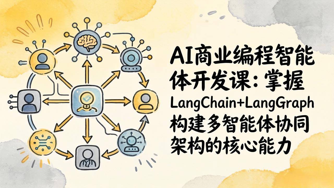 AI商业编程智能体开发课：掌握LangChain+LangGraph构建多智能体协同架构的核心能力-云推网创项目库