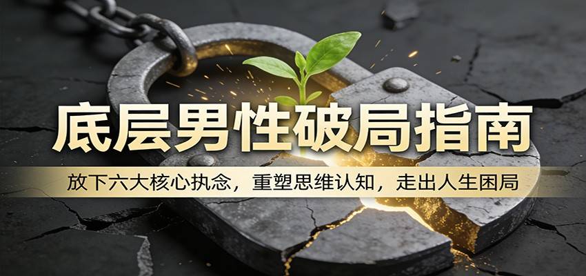 底层男性破局指南：放下六大核心执念，重塑思维认知，走出人生困局-云推网创项目库