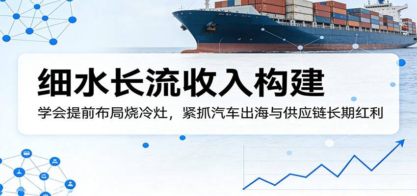 付费文章:细水长流收入构建,学会提前布局烧冷灶,紧抓汽车出海与供应链长期红利-云推网创项目库