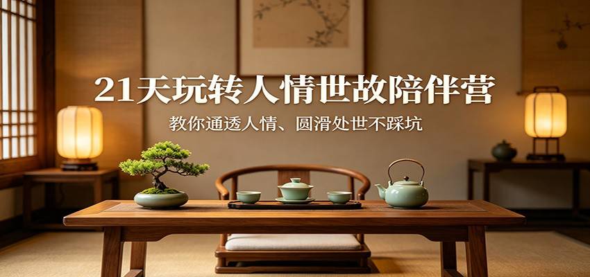 21天玩转人情世故陪伴营：教你通透人情、圆滑处世不踩坑-云推网创项目库