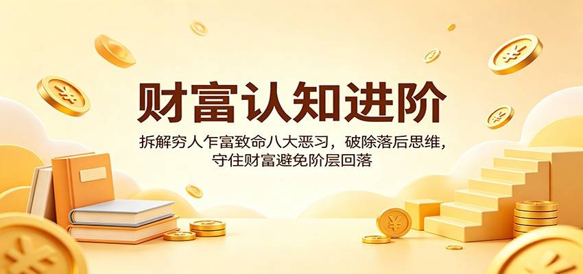 财富认知进阶：拆解穷人乍富致命八大恶习，破除落后思维，守住财富避免阶层回落-云推网创项目库