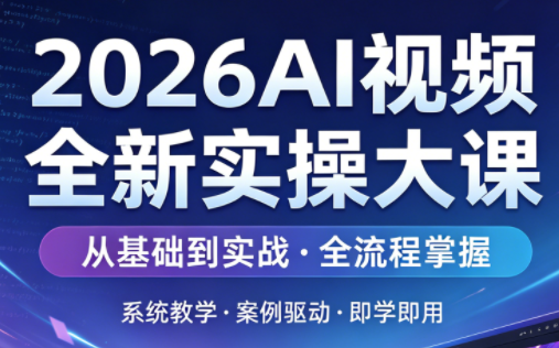 2026AI视频全新实操大课-云推网创项目库