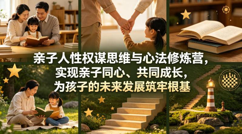 亲子人性权谋思维与心法修炼营，实现亲子同心、共同成长，为孩子的未来发展筑牢根基【音频】-云推网创项目库