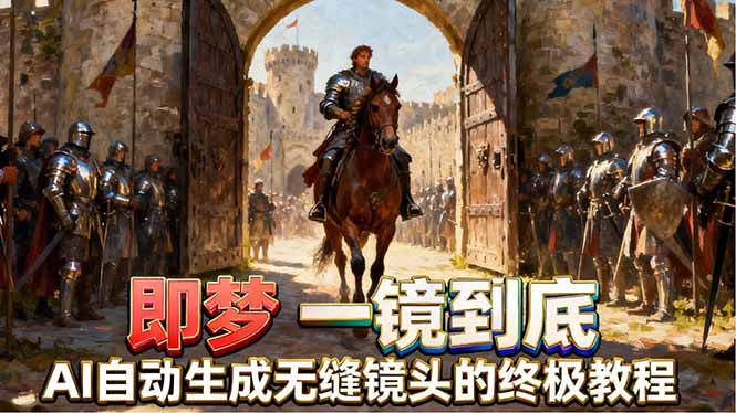 即梦AI一镜到底终极教程，智能补帧+运镜技巧，AI自动生成无缝丝滑长镜头高效出片-云推网创项目库