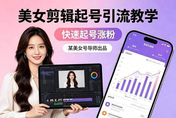 某美女号导师出品：美女剪辑起号引流教学，快速起号涨粉-云推网创项目库