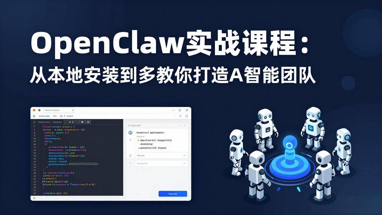 OpenClaw实战课程：从本地安装到多Agent协同，手把手教你打造AI智能团队-云推网创项目库