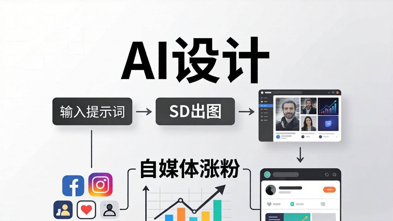 人人都是AI设计师：SD出图+自媒体涨粉一站教学，告别图文素材焦虑，AI设计让你轻松避开内卷-云推网创项目库