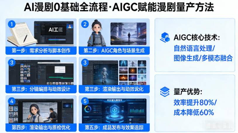 AI漫剧0基础全流程,快速掌握AIGC赋能的漫剧量产方法-云推网创项目库