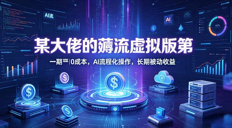 某大佬的薅流虚拟版第一期丨0成本，AI流程化操作，长期被动收益-云推网创项目库