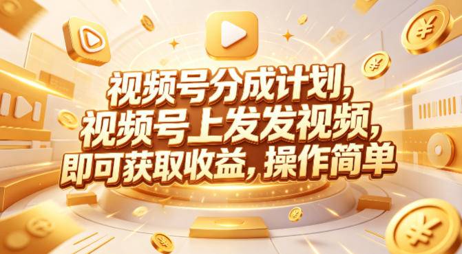 视频号分成计划，599元众筹的Red团队课程，视频号上发发视频，即可获取收益，操作简单-云推网创项目库