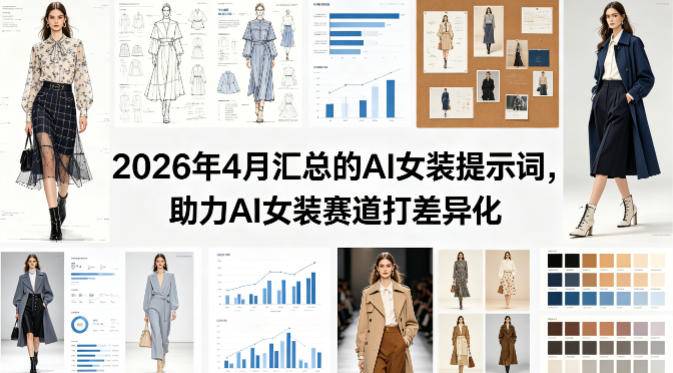 2026年4月汇总的AI女装提示词，助力AI女装赛道打差异化-云推网创项目库