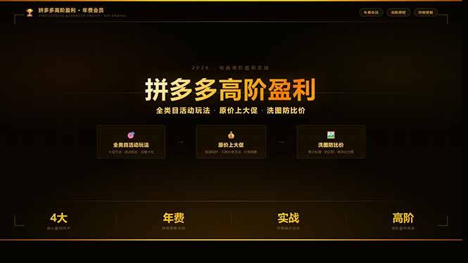 拼多多高阶盈利年费会员(更新3月31-云推网创项目库