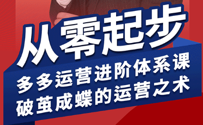 海神·拼多多运营进阶系统课(更新2026)-云推网创项目库