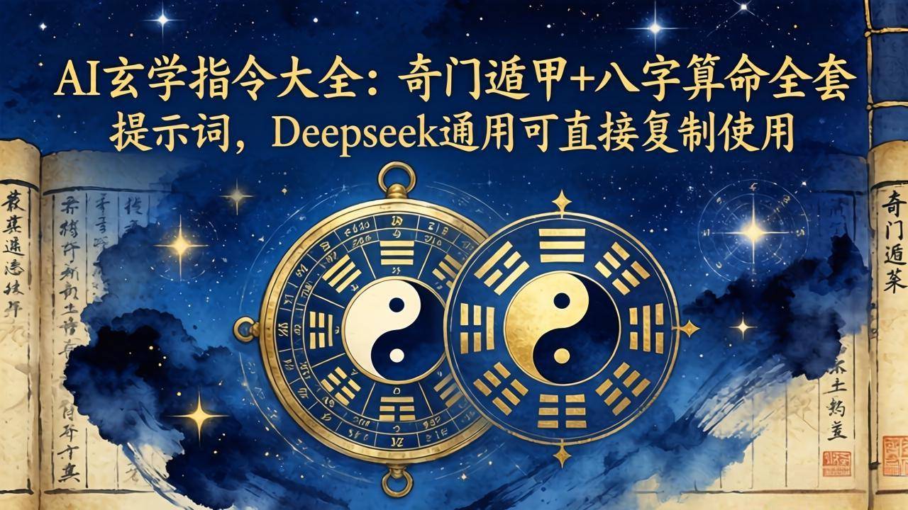 AI玄学指令大全：奇门遁甲+八字算命全套提示词，Deepseek通用可直接复制使用-云推网创项目库