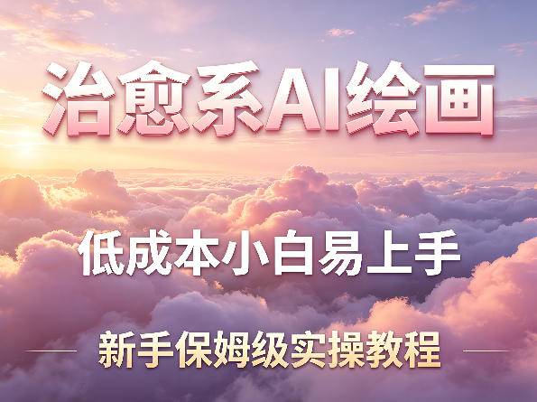 治愈系AI绘画提示词项目，低成本小白易上手，每天10分钟，新手保姆级实操教程-云推网创项目库