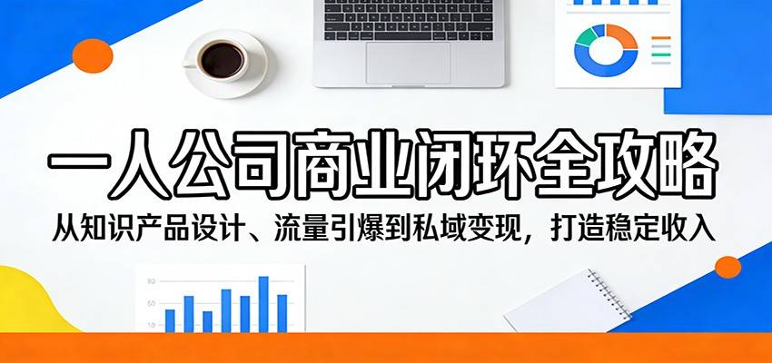 一人公司商业闭环全攻略：从知识产品设计、流量引爆到私域变现，打造稳定收入-云推网创项目库