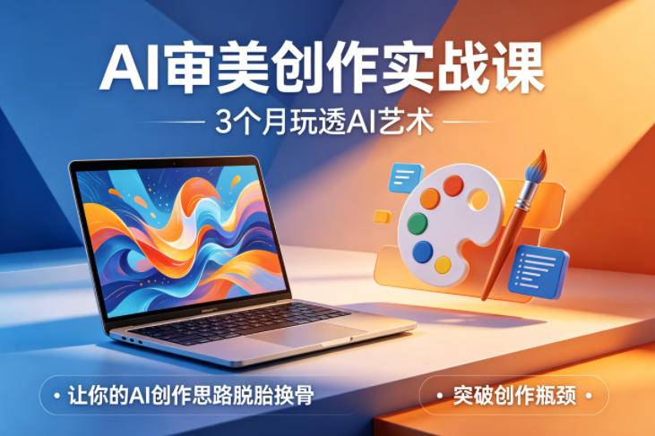 AI审美创作实战课,3个月玩透AI艺术,让你的AI创作思路脱胎换骨,突破创作瓶颈-云推网创项目库