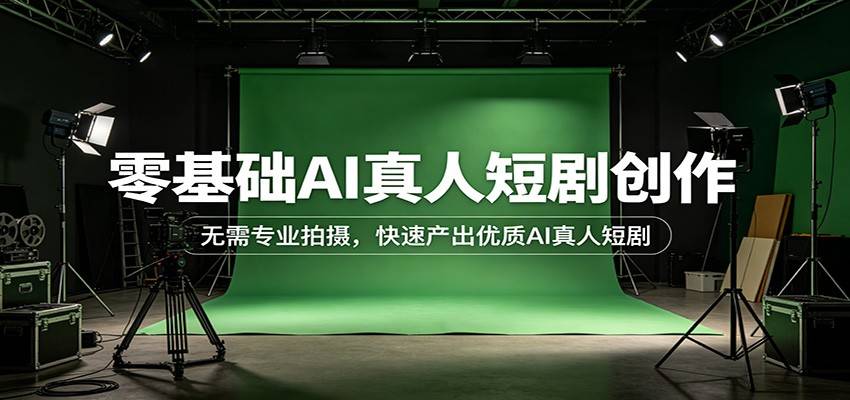 零基础AI真人短剧创作：无需专业拍摄，快速产出优质AI真人短剧-云推网创项目库