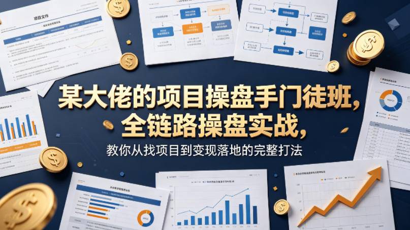 某大佬的项目操盘手门徒班，全链路操盘实战，教你从找项目到变现落地的完整打法-云推网创项目库