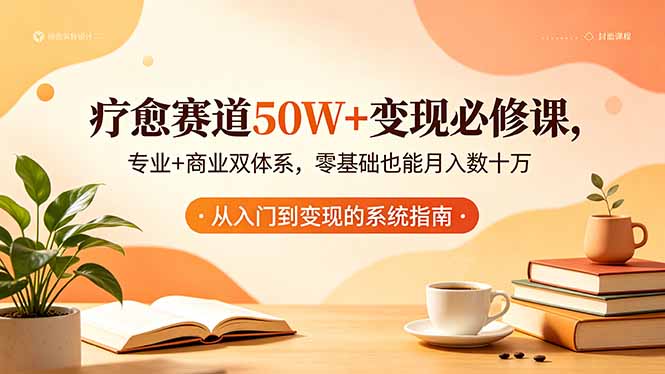 疗愈赛道50W+变现必修课,专业+商业双体系,零基础也能月入数十万-云推网创项目库