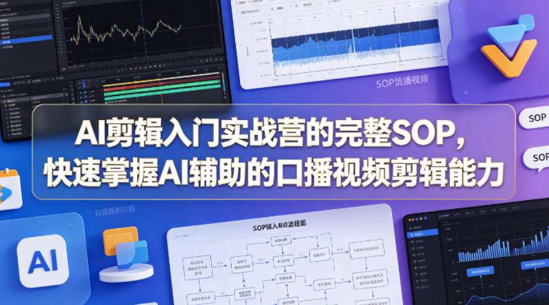 AI剪辑入门实战营的完整SOP，快速掌握AI辅助的口播视频剪辑能力-云推网创项目库