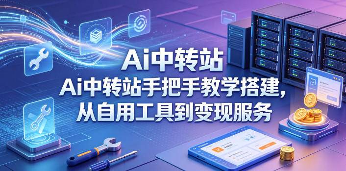 Ai中转站手把手教学搭建，从自用工具到变现服务-云推网创项目库