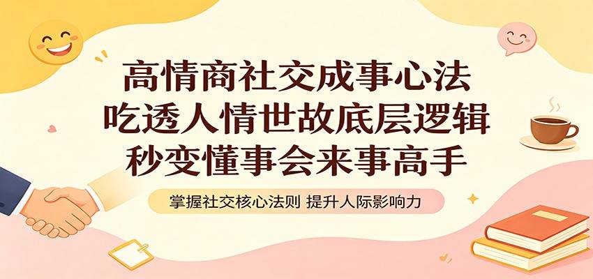 高情商社交成事心法：吃透人情世故底层逻辑，秒变懂事会来事高手-云推网创项目库