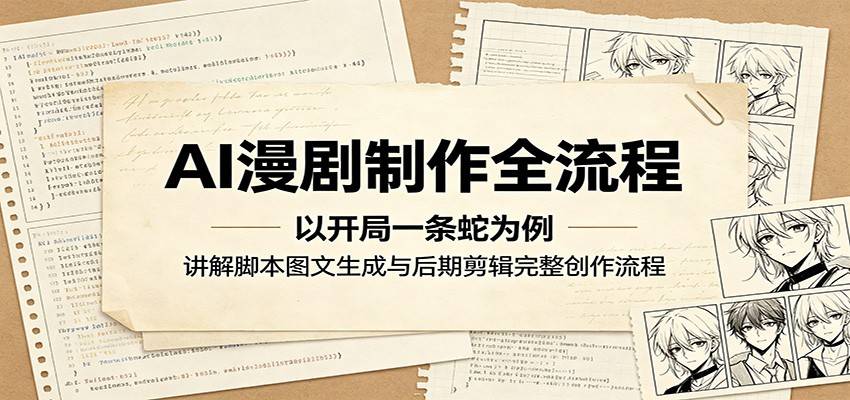 AI漫剧制作全流程：以开局一条蛇为例，讲解脚本图文生成与后期剪辑完整创作流程-云推网创项目库